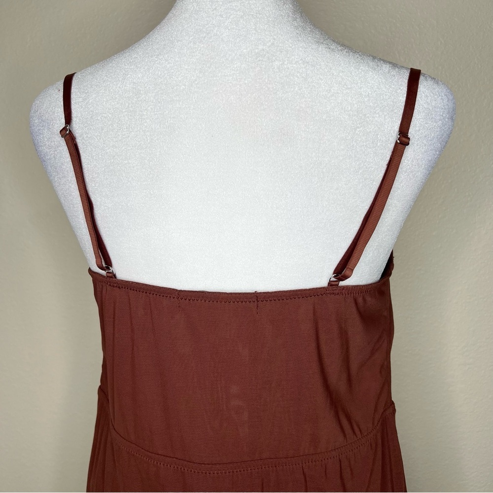 Urban Outfitters Chocolate Brown Lace Bustier Sleeveless Mini Dress Sz L NWT - Picture 12 of 16